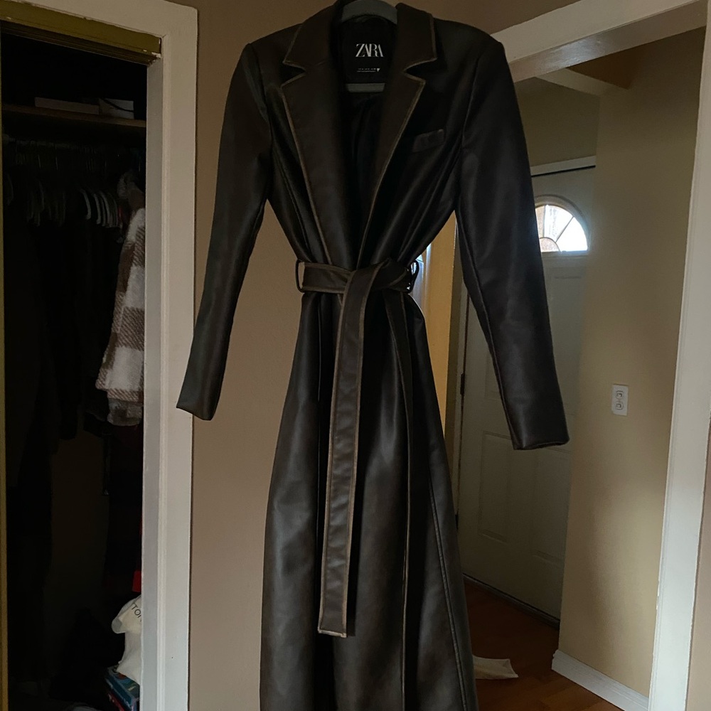 Zara Dark Brown Long Coat